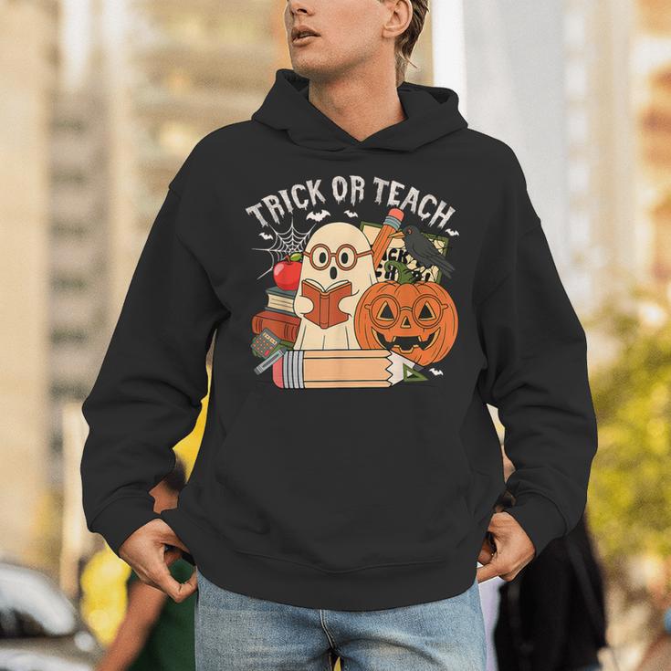 Trick Or Teach Retro Halloween Teacher Women Men Costume Unisex Hoodie, funny gift