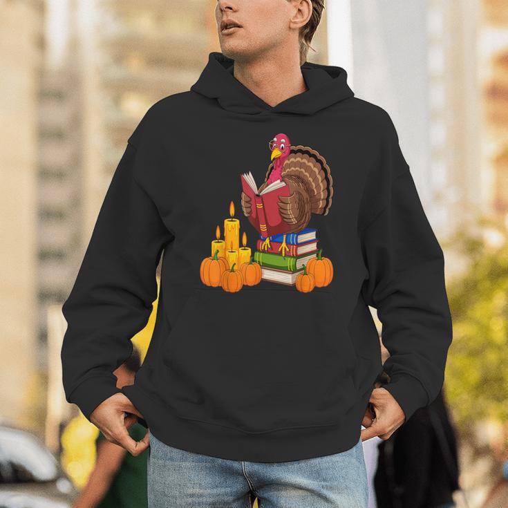 Turkey Reading Books Fall Thanksgiving Teacher Book Unisex Hoodie, funny gift Turkey Reading Books Fall Thanksgiving Teacher Book Unisex Hoodie, funny gift
