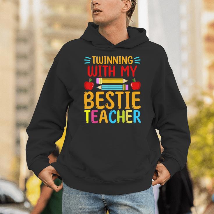 Twinning With My Bestie Teacher Boy Spirit Week Twin Day Unisex Hoodie, funny gift