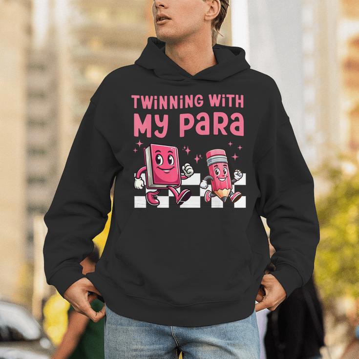 Twinning With My Para Teacher Matching Paraprofessional 70s For Men Women Unisex Hoodie, funny gift