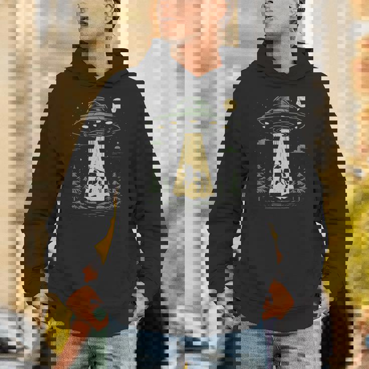 Ufo 牛誘拐デザイン パーカー