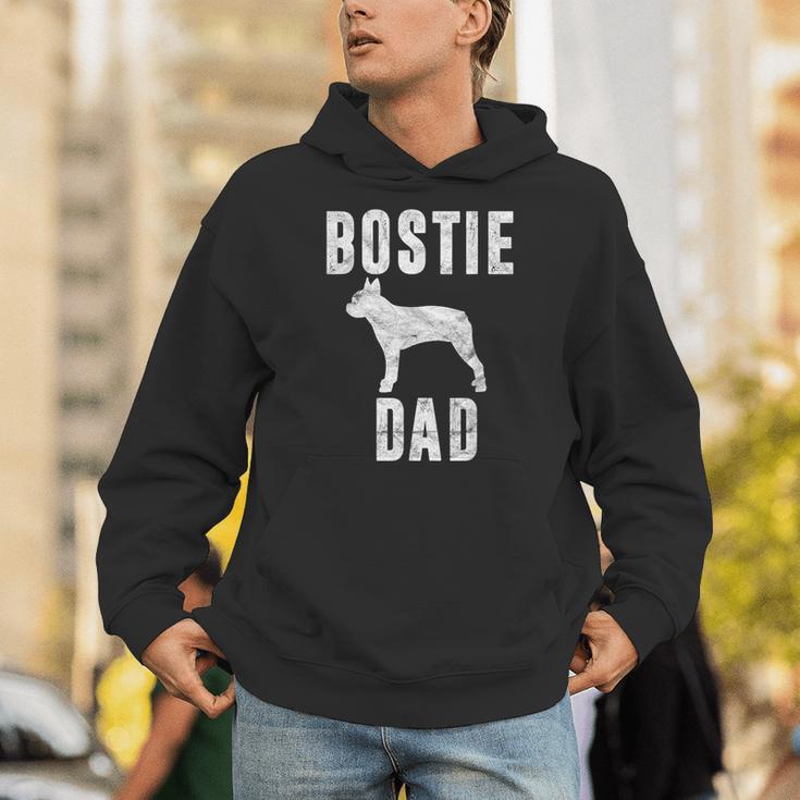 Vintage Boston Terrier Dad Dog Daddy Bostie Father Unisex Hoodie, Boston Terrier Dad Hoodies, funny gift