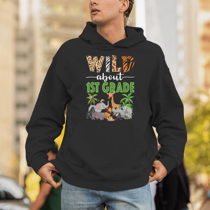Wild About 1st Grade Teacher Student First Grade Zoo Safari Unisex Hoodie, First Grade Teacher Hoodies, funny gift Wild About 1st Grade Teacher Student First Grade Zoo Safari Unisex Hoodie, First Grade Teacher Hoodies, funny gift