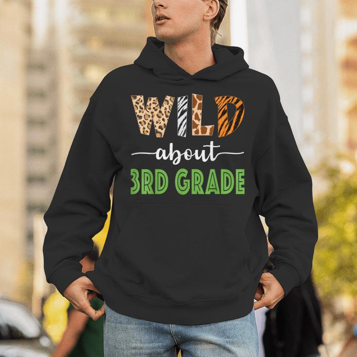 Wild About 3rd Grade Teacher Student Third Grade Zoo Safari Men Women Girls Kids Unisex Hoodie, funny gift