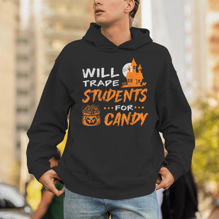 Will Trade Students For Candy Halloween Costume Teacher Unisex Hoodie, funny gift Will Trade Students For Candy Halloween Costume Teacher Unisex Hoodie, funny gift