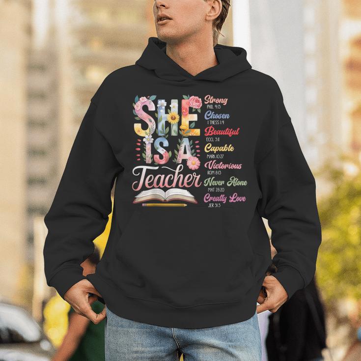 Women Bible Verse Christian Teacher God Says Back To School Unisex Hoodie, funny gift Women Bible Verse Christian Teacher God Says Back To School Unisex Hoodie, funny gift