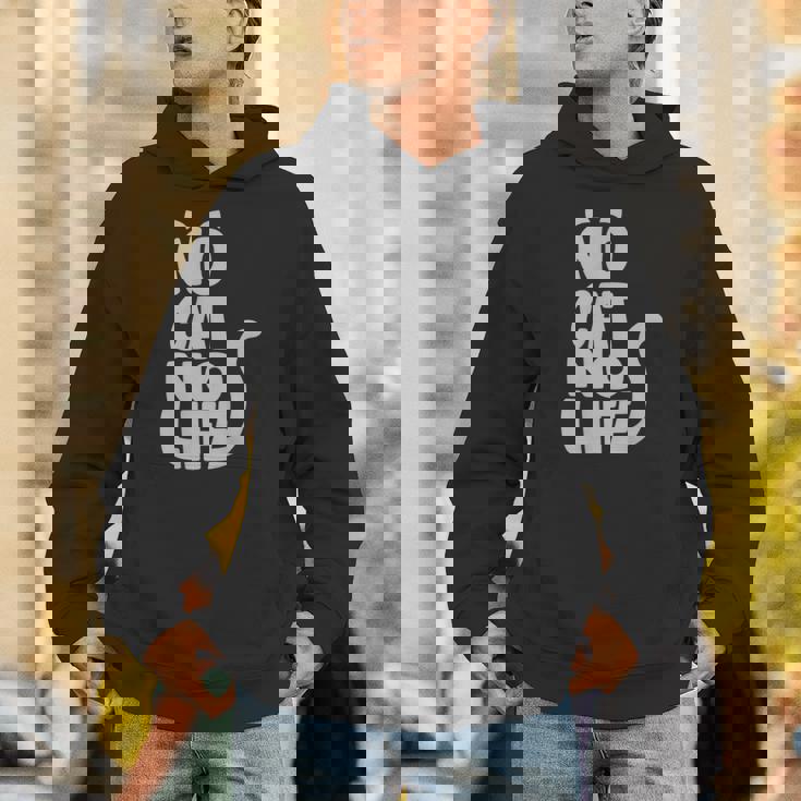 「No Cat No Life」 猫 シルエット パーカー