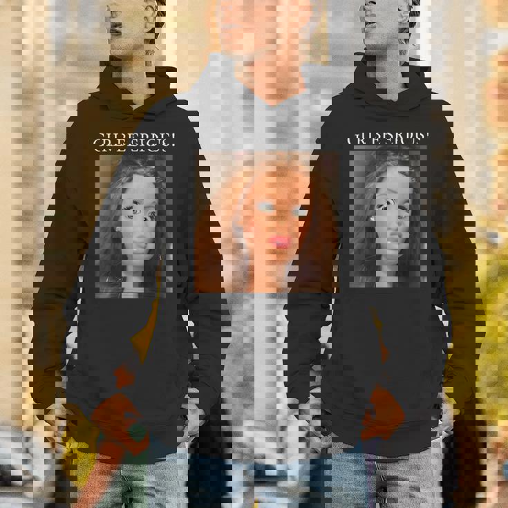 おもしろいドールフェイスミームガール本気で パーカー