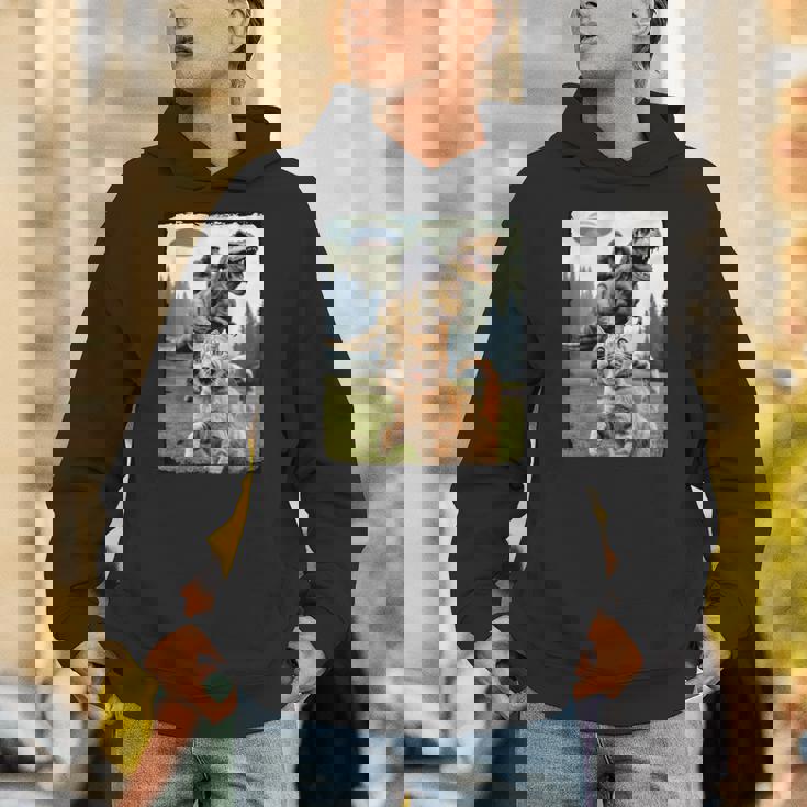 おもしろ猫 ゴリラ 恐竜 Ufo ミーム 不条理なユーモアシーン パーカー