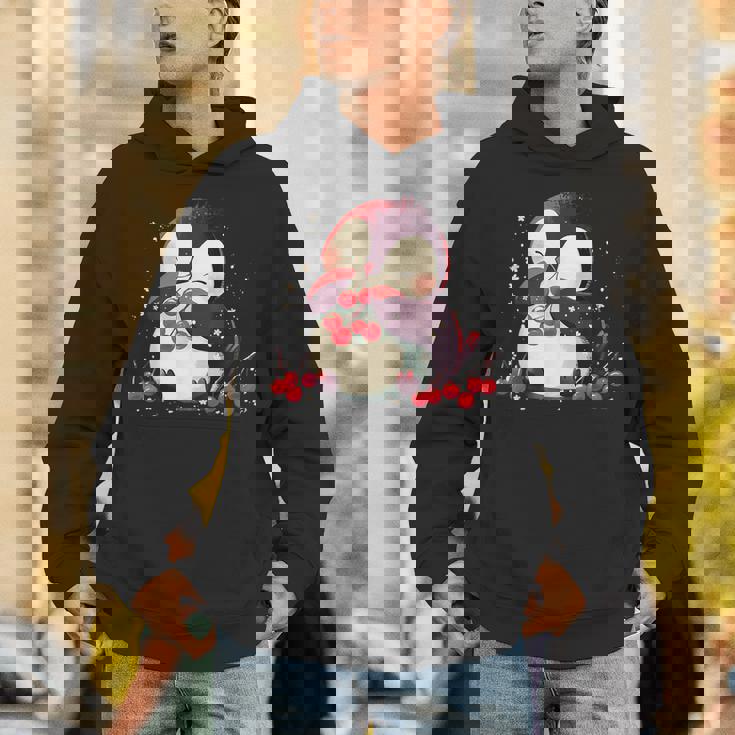 さくらんぼペンギン かわいい チェリー フルーツ アートワーク ペンギン好き パーカー