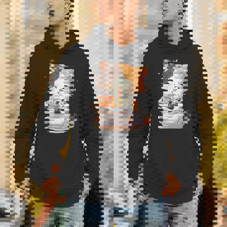 わがまま猫 寿司ねこ ラーメン好き かわいい おもしろ マンガ パーカー