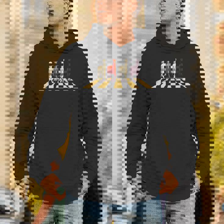 アビーストリートロードを横断する面白いラマアルパカ パーカー