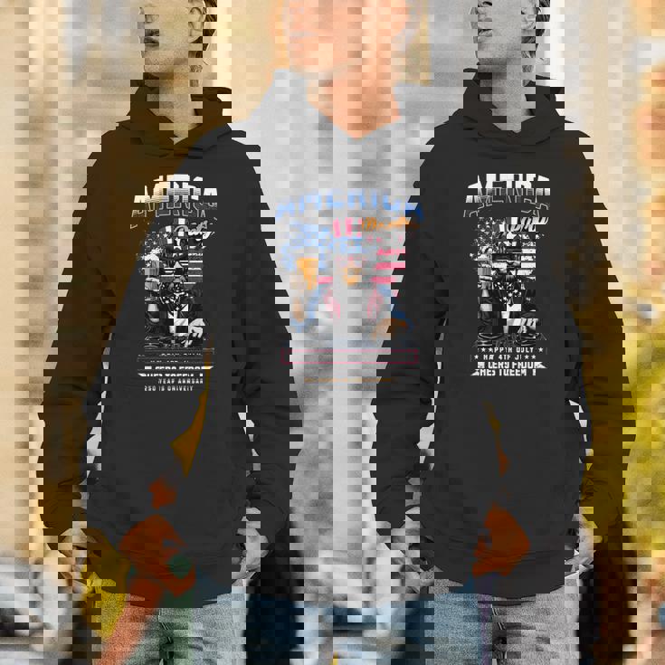 アメリカハッピー250 7月4日 独立記念日 長袖tシャツ パーカー