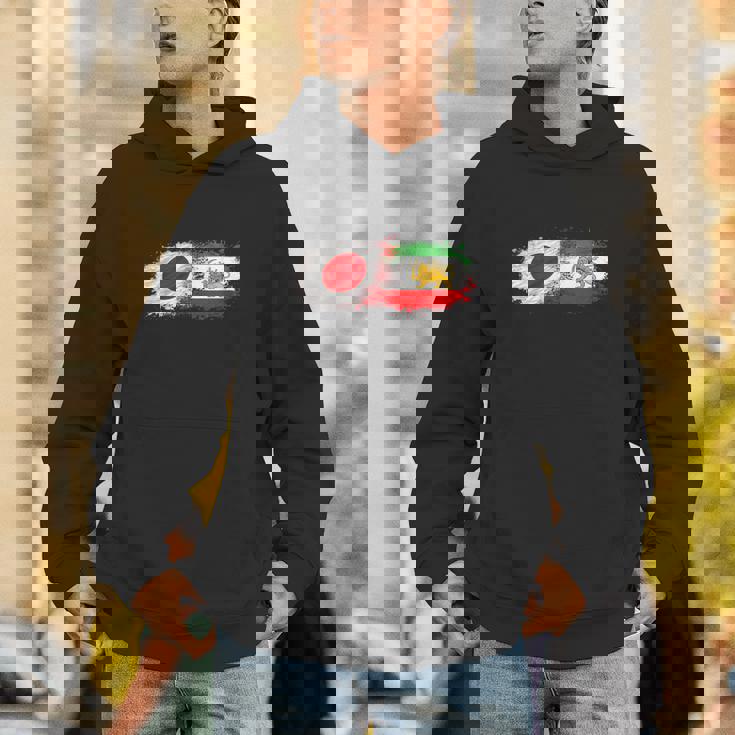 イランと日本一緒、半分日本人、半分イラン人 パーカー