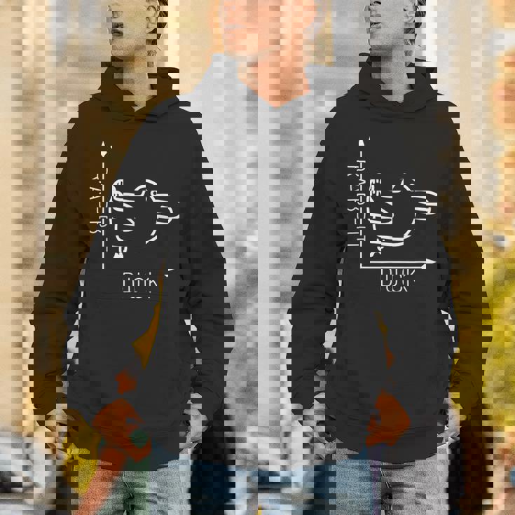 ウィトゲンシュタインのウサギのアヒル 前から後ろへの光のイリュージョン パーカー