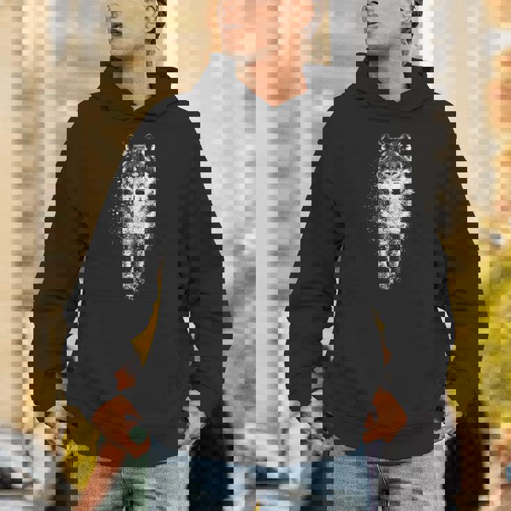 オオカミ 動物 モチーフ イラスト オオカミ 長袖tシャツ パーカー