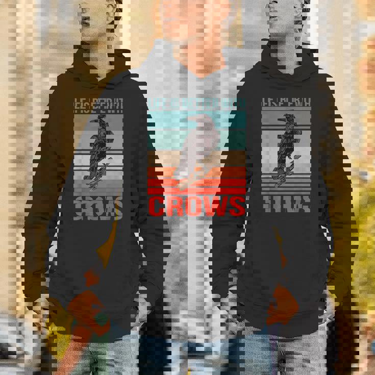 カラス ライフ・イズ・ベター バード鳥類学 カラス パーカー