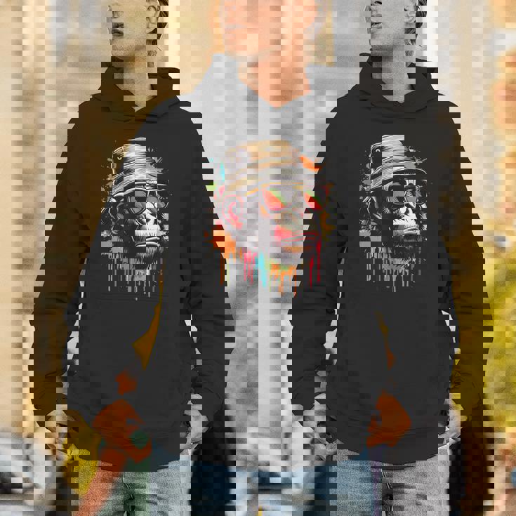 カラフル エイプ クール ヴィンテージ グラフィティ グラフィックアート パーカー