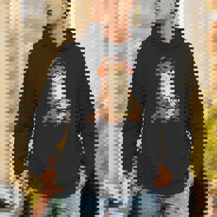 カワイイ カワウソ ゲーム アニメ レトロ 日本の芸術作品 ゲーマー 面白い パーカー