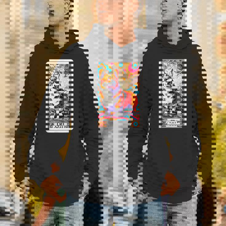 コーギー 面白いtシャツ 犬 タロット カード かわいい メンズ 子供 おもしろ 服 グッズ ネタ わんこ パーカー