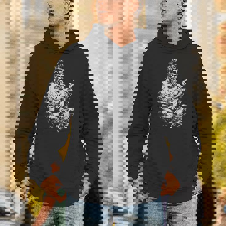 サングラス付きかわいいゴリラ ギタープレーヤー 面白いギタリスト パーカー