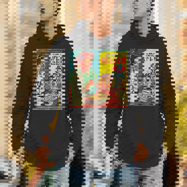 シリアルシリアルキラー音声しゃれミッドセンチュリー広告ユーモア パーカー