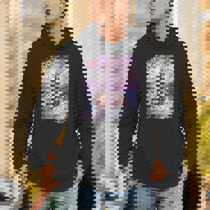 スペースキャットライディングアルパカユニコーン-ピザ＆タコス パーカー