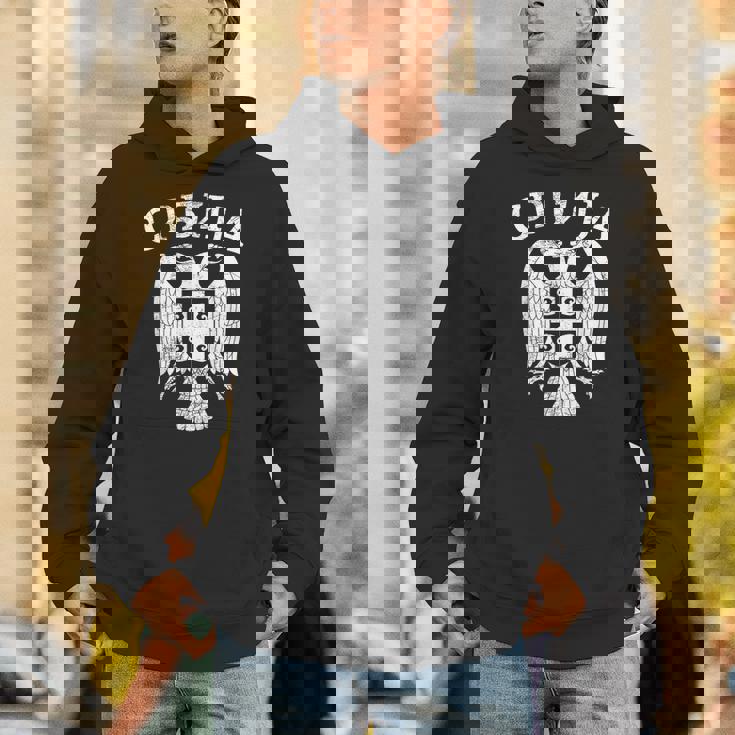 セルビア セルビア セルビア語 紋章 イーグル クロス 旗 キリル文字 パーカー