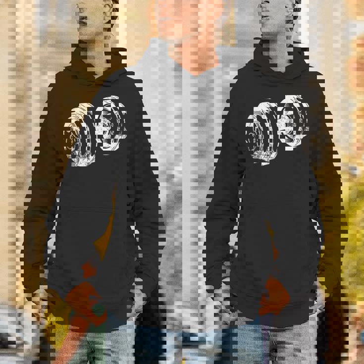 ダンベルデザインフィットネス上腕二頭筋トレーニング パーカー