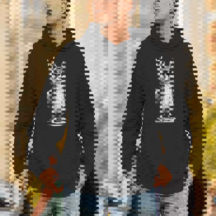 チンチラ ロックミュージック レトロ ヴィンテージ ペット愛好家 パーカー