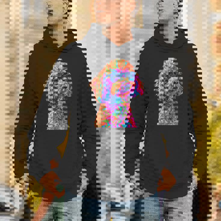 トイプードル愛好家デザイン ポップアート 面白いトイプードル 犬 長袖tシャツ パーカー