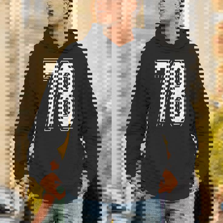 ナンバー78 バーシティスタイル ボールド スポーツ 誕生日 ジャージ パーカー