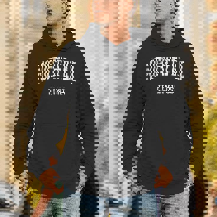 ノースフィールド イリノイ Il ビンテージ アスレチック スポーツデザイン パーカー