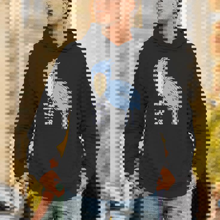 ハシビロコウさん『ビッグ プリント』青い鳥【どうぶつフレンズ】ゆるくて かわいい 動物園 長袖tシャツ パーカー