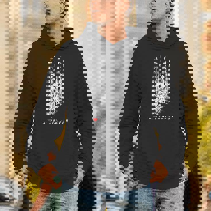 バルセロナ サグラダファミリア ヴィンテージ スパニッシュ I Love Barcelona パーカー