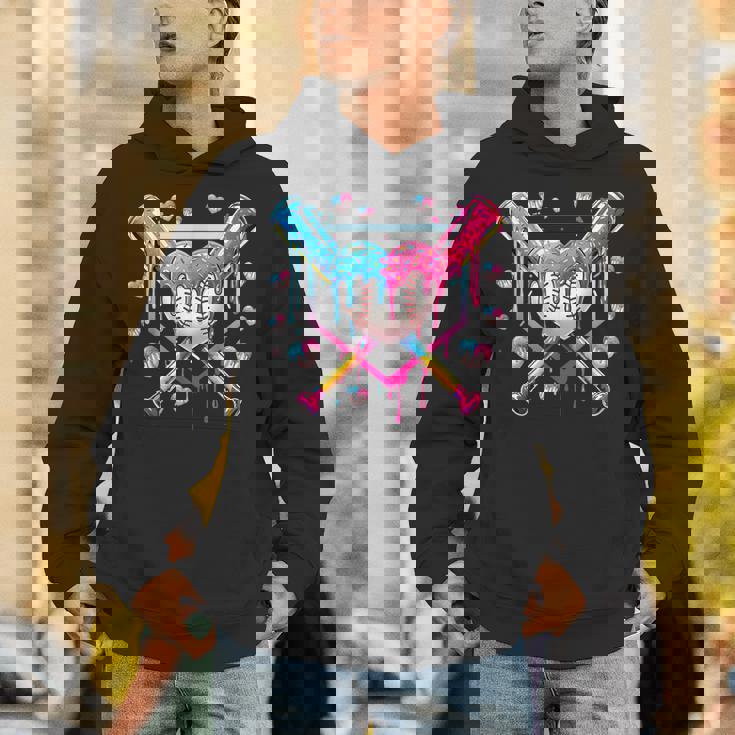 バレンタイン 野球 ハート 滴る アイスクリーム ミニハート パーカー