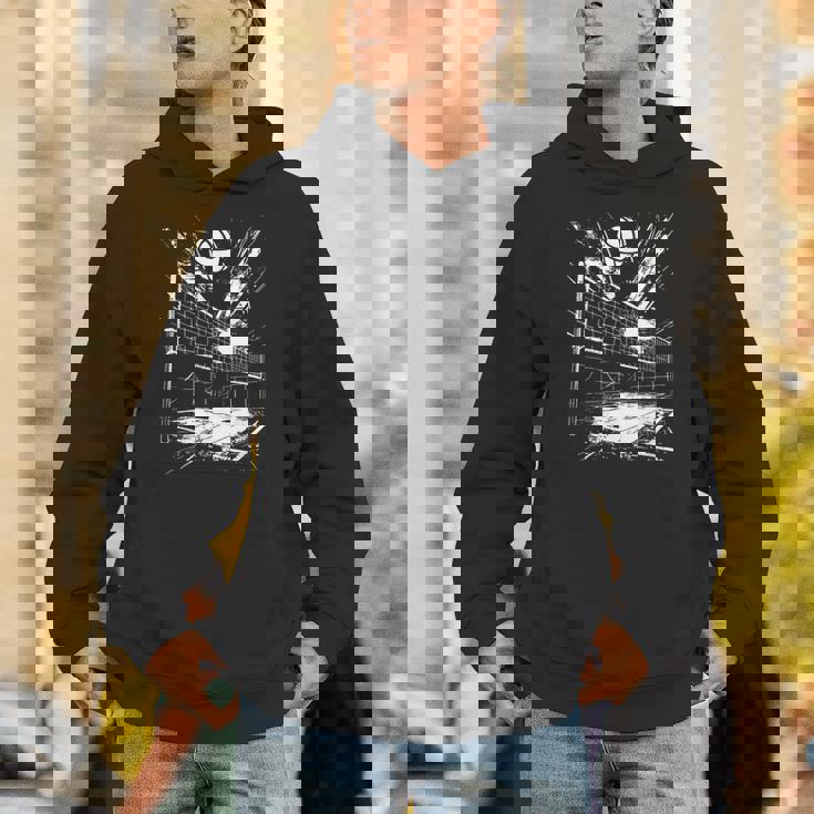 バレーボールのボールを描くバレーボーラー パーカー