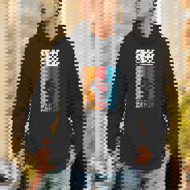 パレスチナ人のためのフリーパレスチナのレトロなビンテージデザイン 長袖tシャツ パーカー