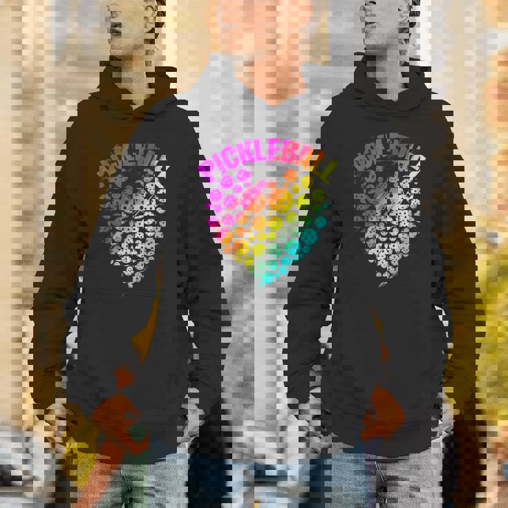 ピックルボール ハート カラフル ラブ ピックルボール パーカー