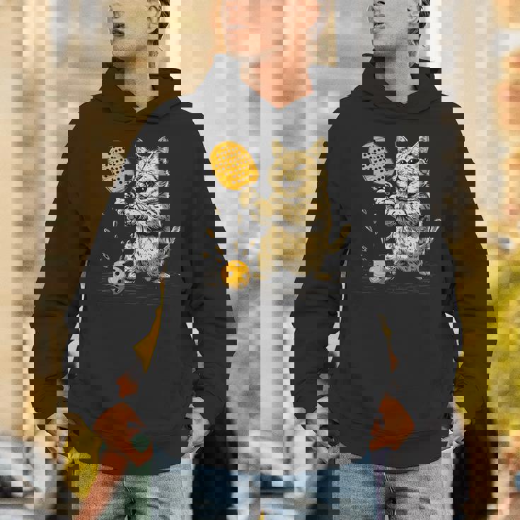 ピックルボール選手 ピックルボールの猫 長袖tシャツ パーカー