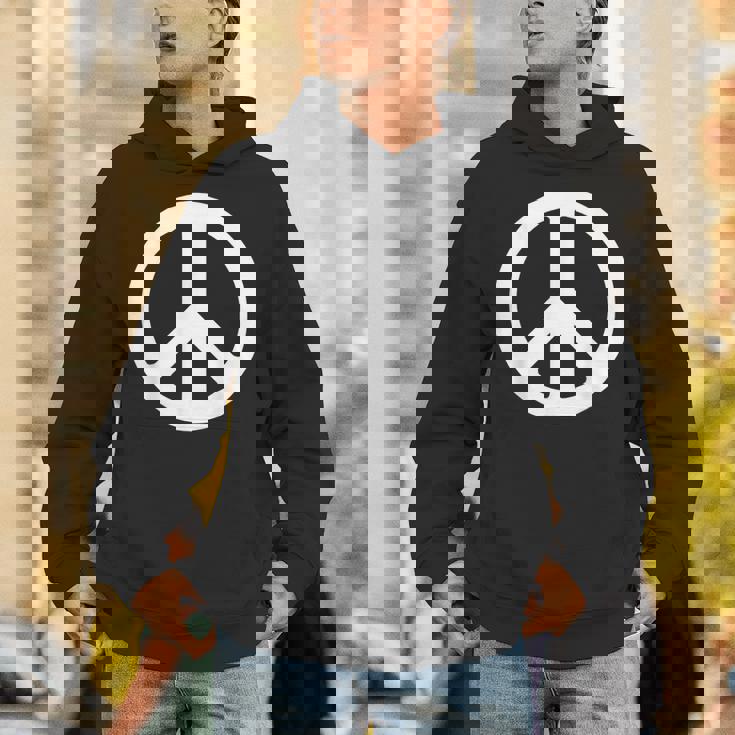 ホワイト ピースサイン パーカー