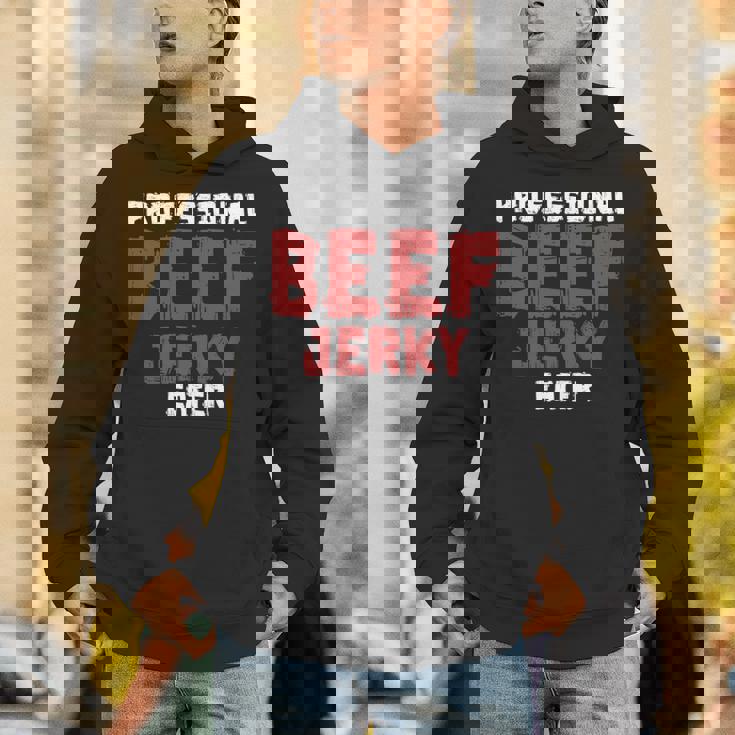プロフェッショナル・ビーフ・ジャーキー・イーター 肉好き 長袖tシャツ パーカー