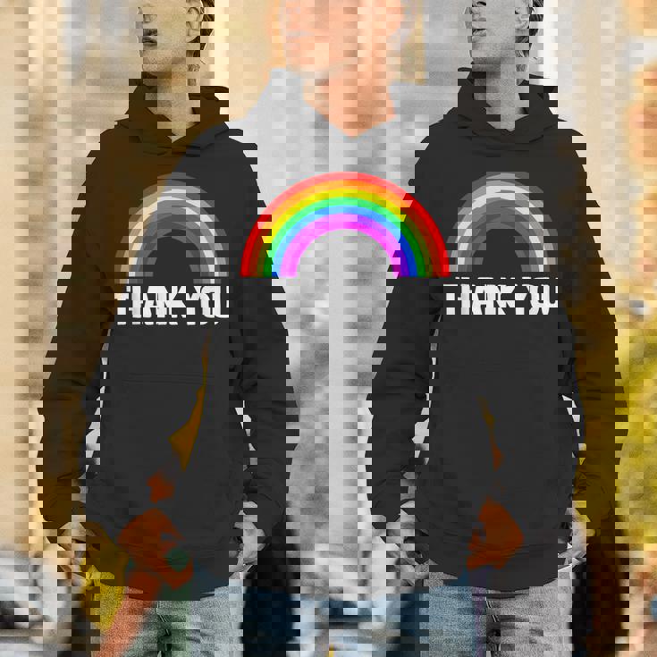 レインボー Thank You パーカー