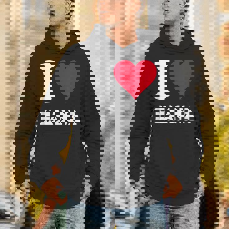 レッドハート I Love Hana パーカー