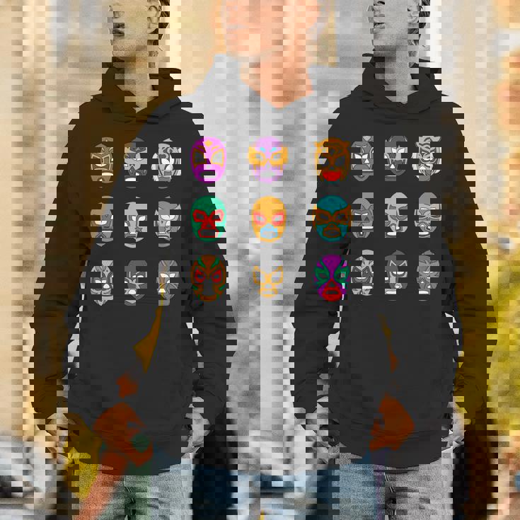 レトロ ルチャリブレ マスク オブ レジェンド レスリング 長袖tシャツ パーカー