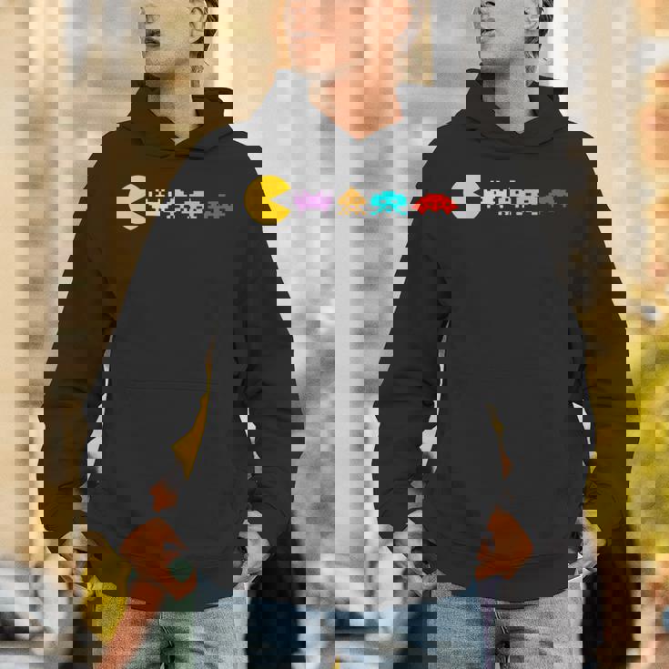 レトロヴィンテージ80年代アーケードゲームインベーダーマッシュアップ パーカー