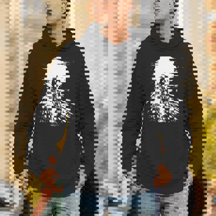 レーシング・サイクリスト、バイカー・サイクリズムを描く 長袖tシャツ パーカー