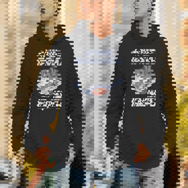 ロシア語の面白い猫のメッセージ「食べ足りないより寝過ぎの方がいい」 パーカー