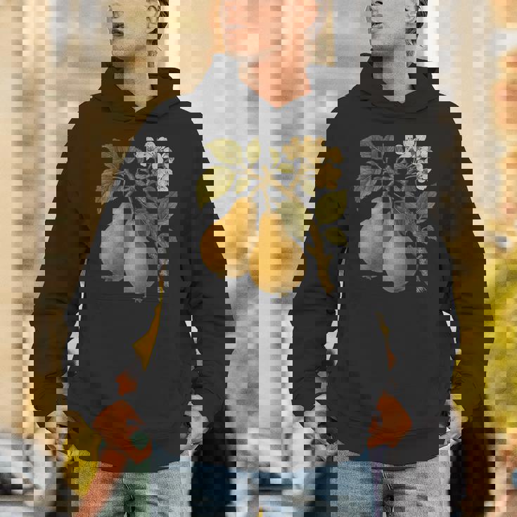 ヴィンテージボタニカル梨アートプリント パーカー