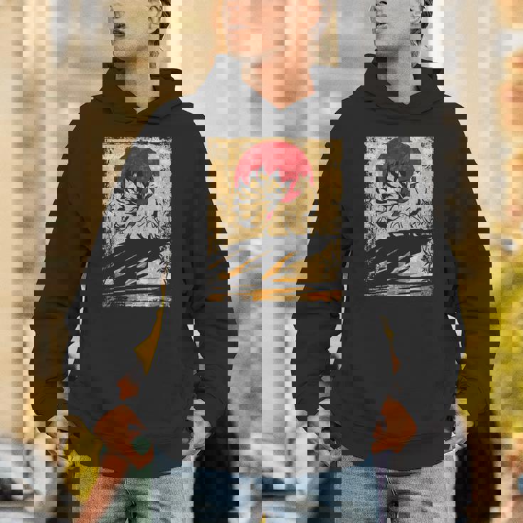 九尾の狐 日本のレトロアート 長袖tシャツ パーカー